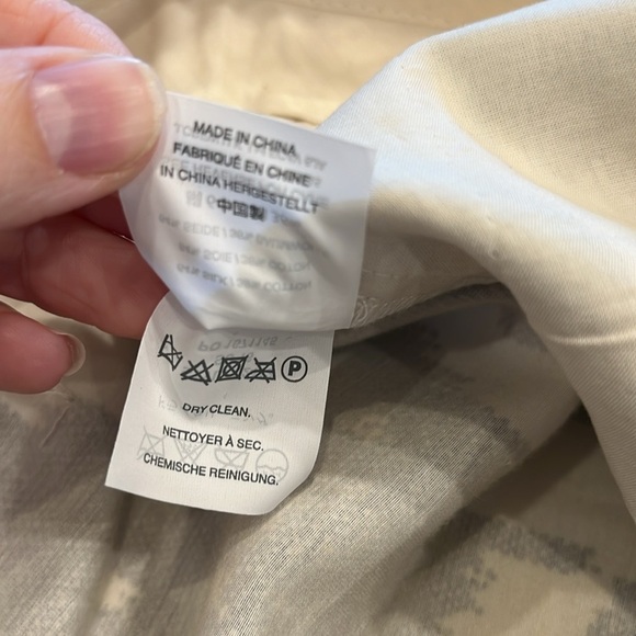 J Crew Collection | Silk Ikat Print Cigarette Pants | Navy & White | Women's 6 - Picture 13 of 15